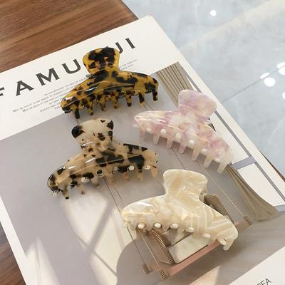 Koreanische Mode Haarnadeln Hohe Qualität Leopardenkorn Acetat Haarspangen Clips Accessoires für Frauen Mädchen Krabben Haarspange