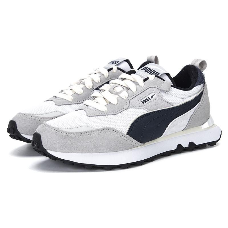 PUMA Rider FV Retro Rewind Unisex Low-top Comfort Casual Shoes Grey White Black 390168-02