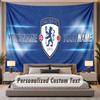 Custom Name Text Tapestry Chelsea FC Personalized Polyester Wall Tapestry For Bedroom And Room