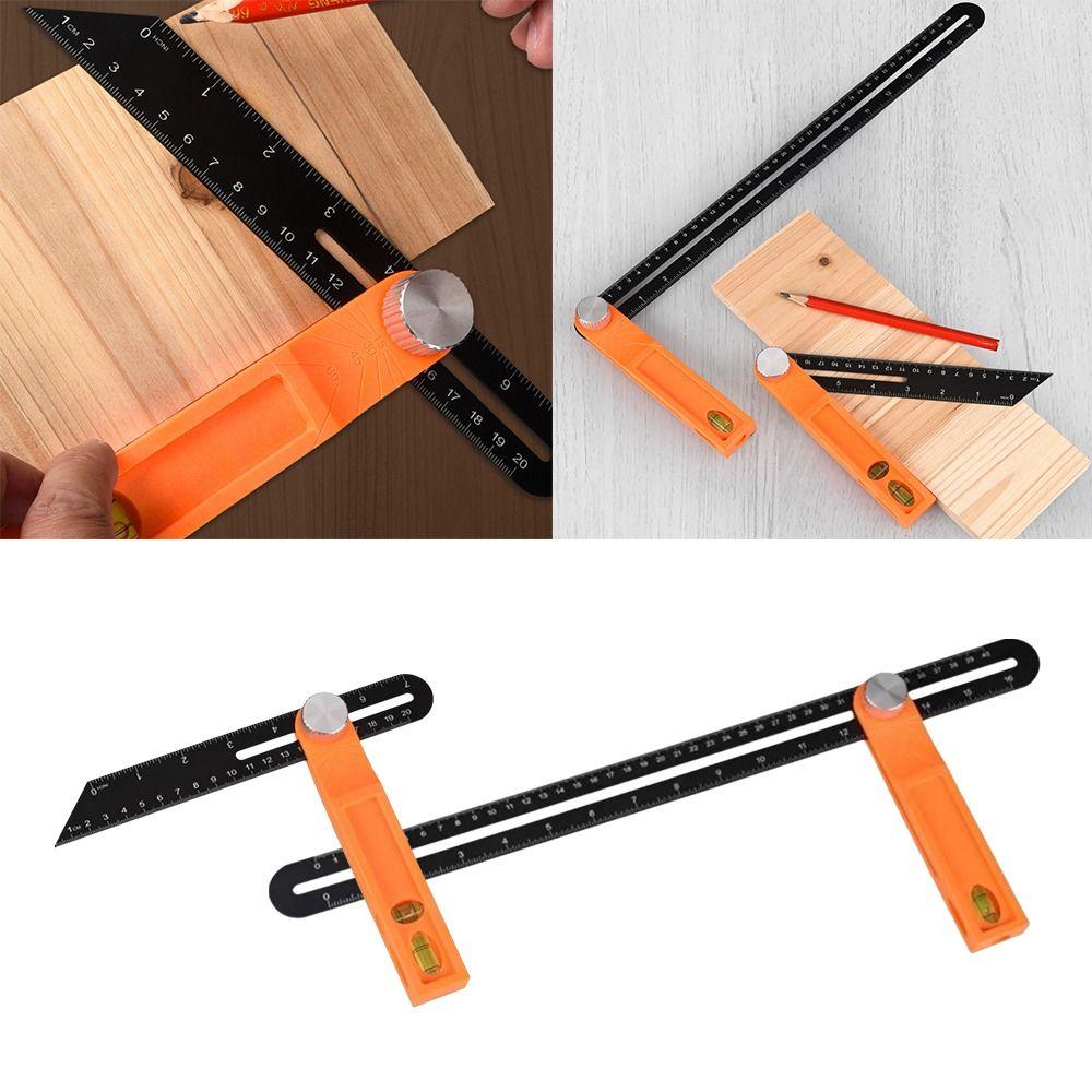 High Precision Measuring Tool Adjustable Right Angle Ruler Angle Marking Angle Ruler Woodworking