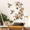 Pink Flower Pendant Light Wall Sticker Removable Wall Art Decor Waterproof Stereo Flower Home Decoration for Bedroom Living Room