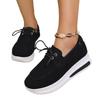 Women’s Slip-On Round-Toe Lace-Up Loafers Flat Casual Shoes