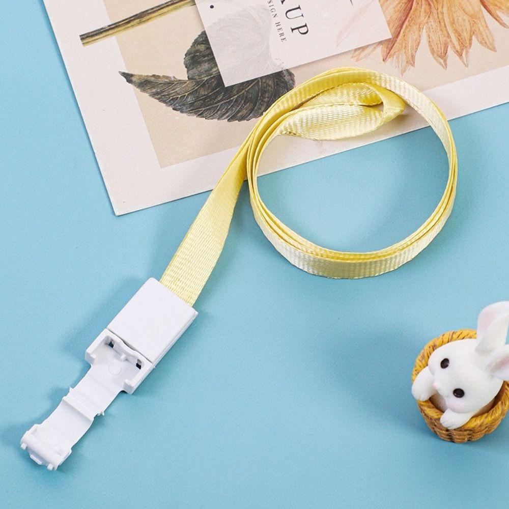 New Plastic Card Sleeves with Lanyard Transparent ID Card Protective Film Student ID Card Holder