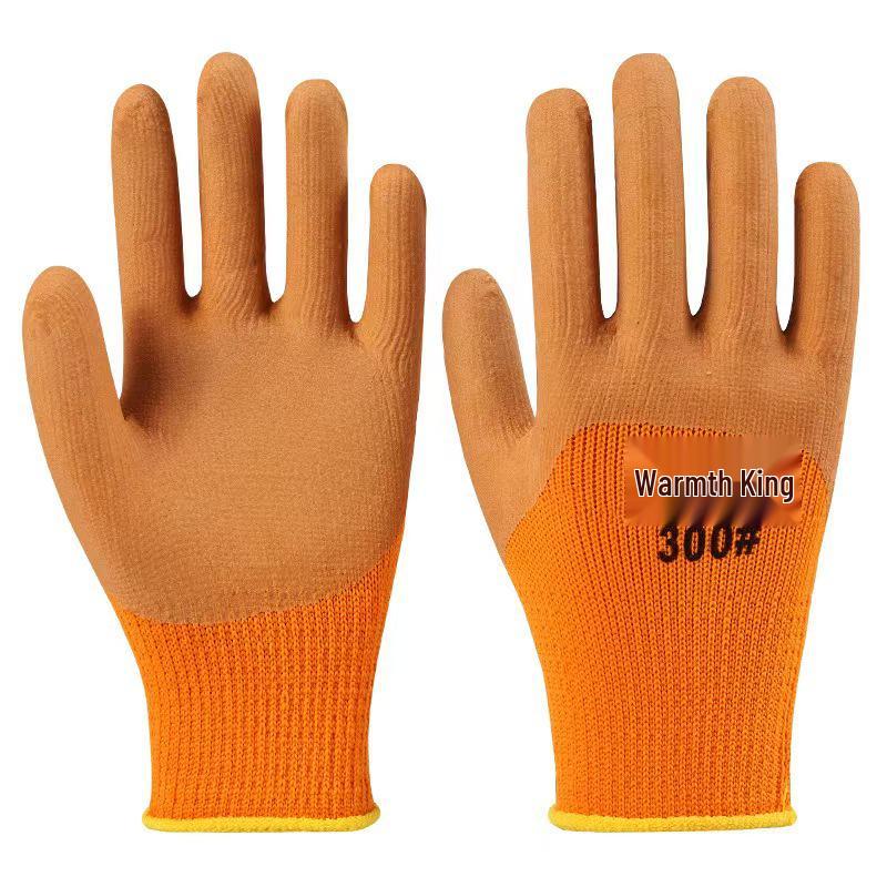 Plush Fleece-Lined Winter Work Gloves, Cold-Proof & Slip-Resistant for Gardening, Auto Repair & More.