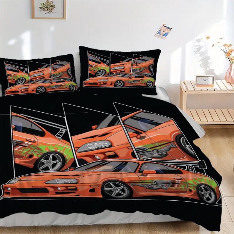 Car Artwork Print 3Pcs Bedding Setduvet Cover With 2 Bedropillowcase Home Birthday Gift
