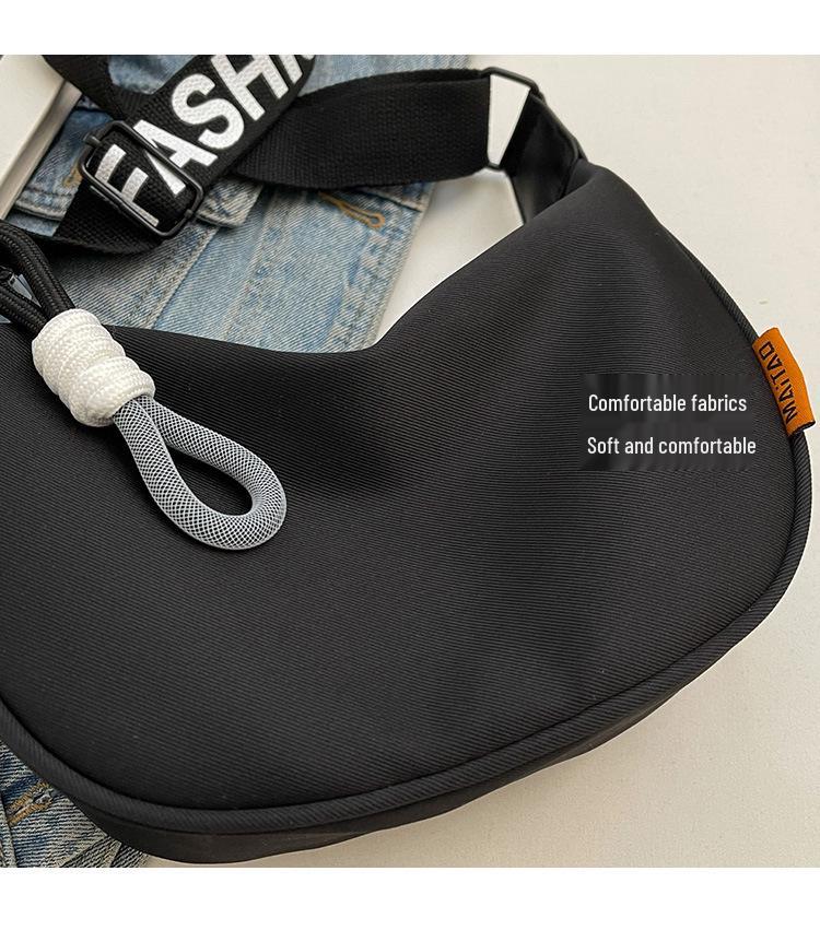 Trendy Korean-Style Nylon Crossbody Dumpling Bag for Women