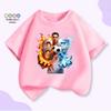 Unisex T-shirt voor Kinderen met Korte Mouwen - Voetbal Supersterren Print (Messi & CR7), Zomer Katoen Ronde Hals