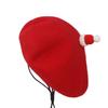 Women's Bright Red Wool Beret - Adult Winter Christmas Hat