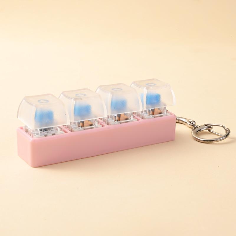 4 Taste Taste Buton Relief Stres Jucărie Fidget Adult Breloc 4 Taste Tastatură Gadgeturi Fidget Jucării Breloc Tastatură DIY Jucării