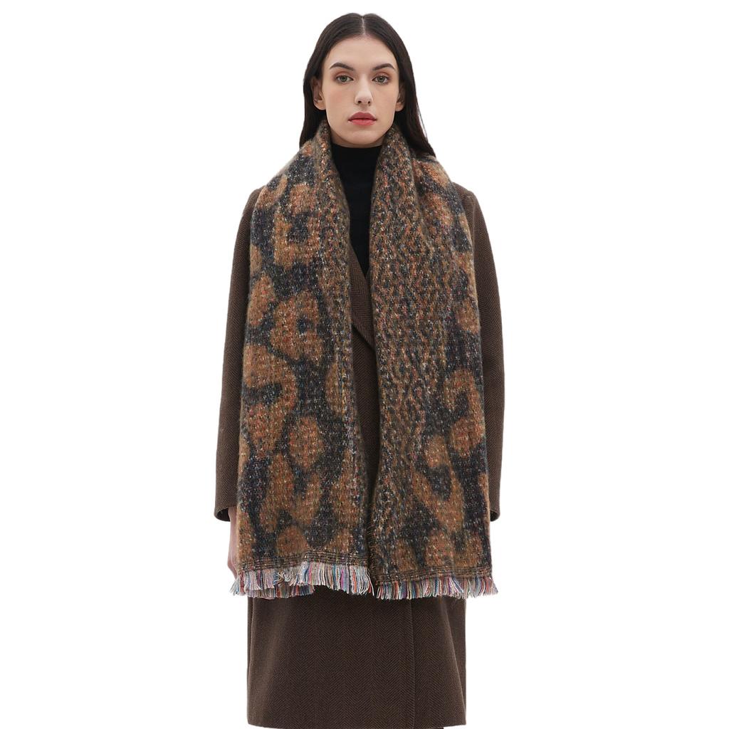 Ladies' New Double-Sided Thickened Versatile European And American Autumn And Winter Scarf, Air Conditioning Shawl