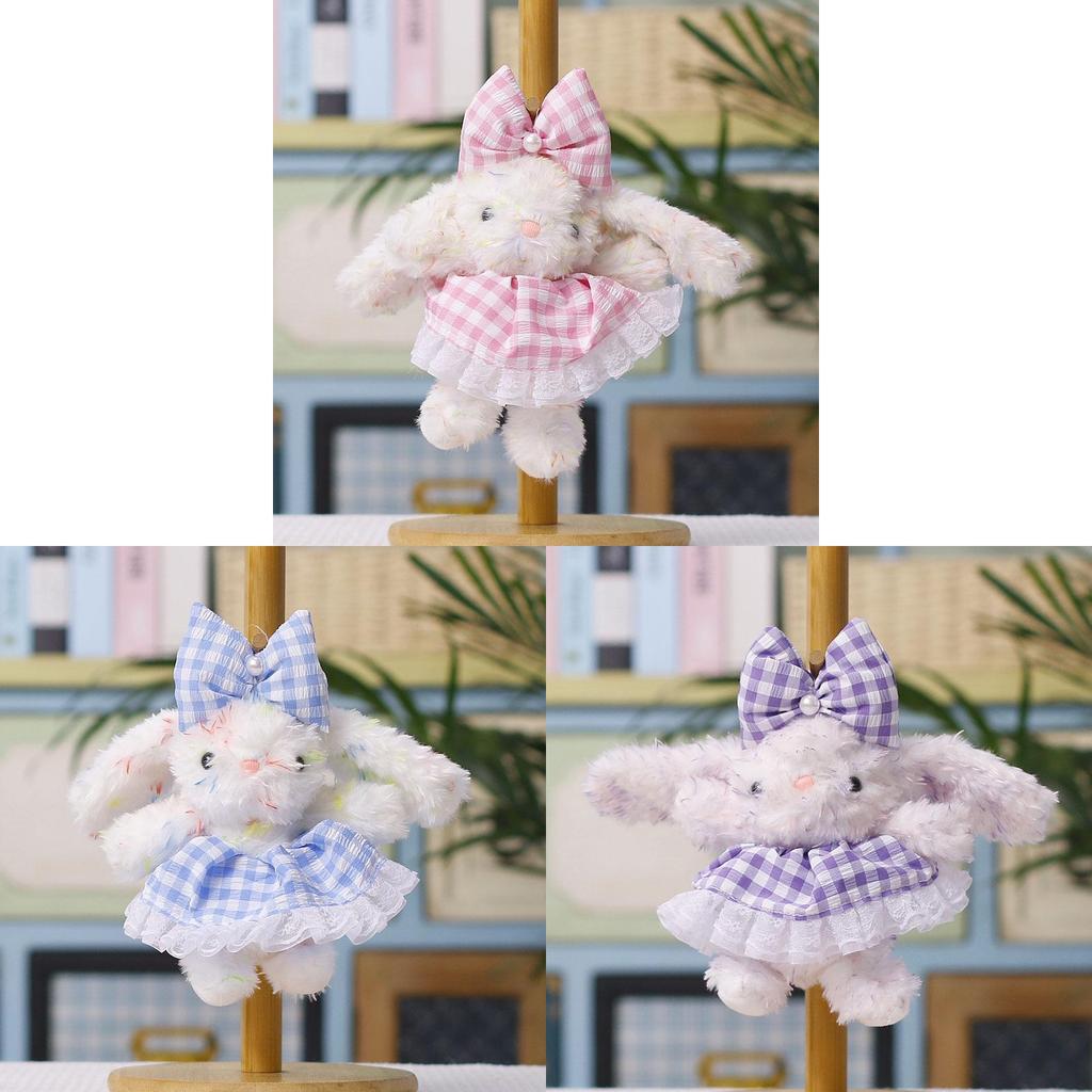 Cute Rabbit Plush Toy With Dress Decorative Hanging For Home Decor