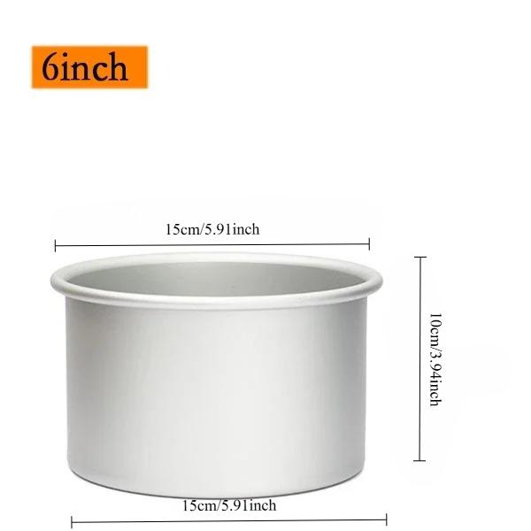 

6/8/10 Inch Heightened Cake Mould Deepened Anode Removable Bottom Mold Baking Tool Cylindrical Cake Baking Tray Bakery Tools