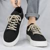 Fashion Youth Men's Student Board Shoes 2025 New Solid Comfortable Flats Casual Shoes Lace-up Round-toe Sneakers Tenis Masculino