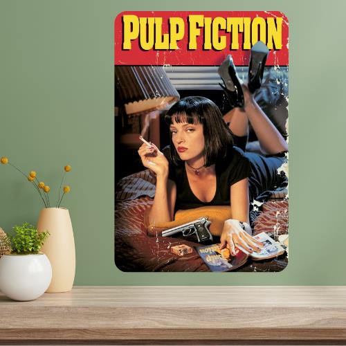 Pulp Fiction Classic Movie Metal Poster Sign 20x30cm（7.8x11.8inch）