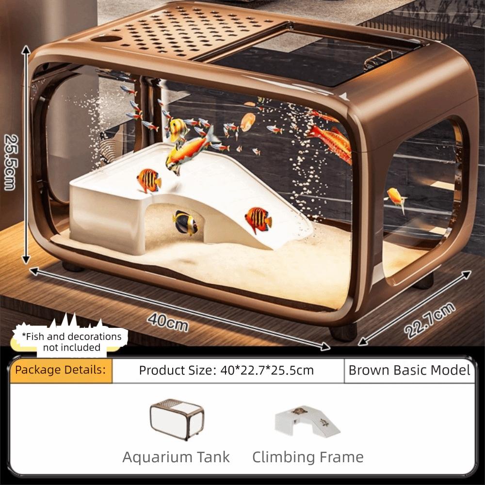 Transparent Aquarium Kit Compact Desktop Aquarium Multifunctional Ecological Cycle System  Desktop