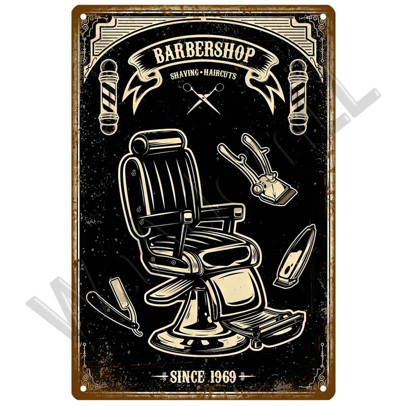 Barber Shop Retro Pub Bar Decoration Tin Sign Shabby Chic Home Decor Plaque Metal Sign Wall Poster Vintage Decor Art Vintage