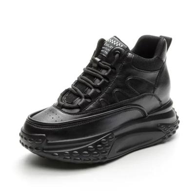 Fashion Fashion 7cm Genuine Leather Women Shoes Platform Sneakers Spring Autumn Warm Fur Winter Boot Women Combat Boots Ankle Booties