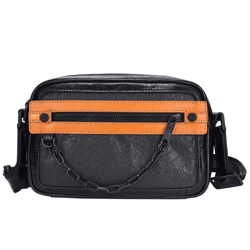 

Hush Puppies Men s Fashion Splicing Leather Crossbody Messenger Bag