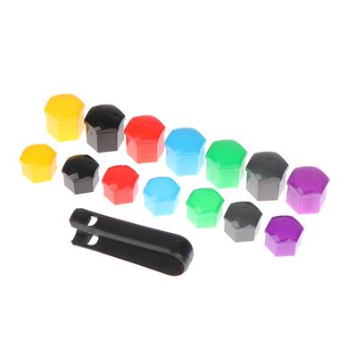 20pcs/set 17/19mm Wheel Lug Bolt Nut Cap Dustproof Cover With Removal Tool Key Car Accessories Multiple Colour