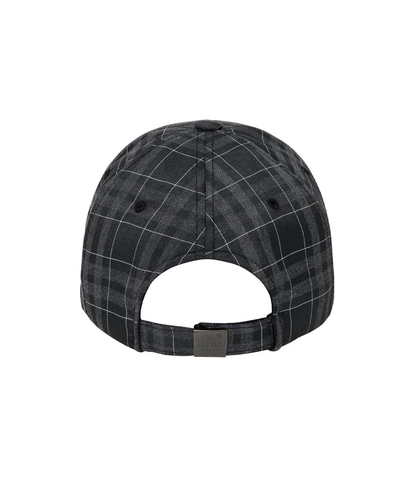 AJOBYAJO Check Baseball Cap [Black]