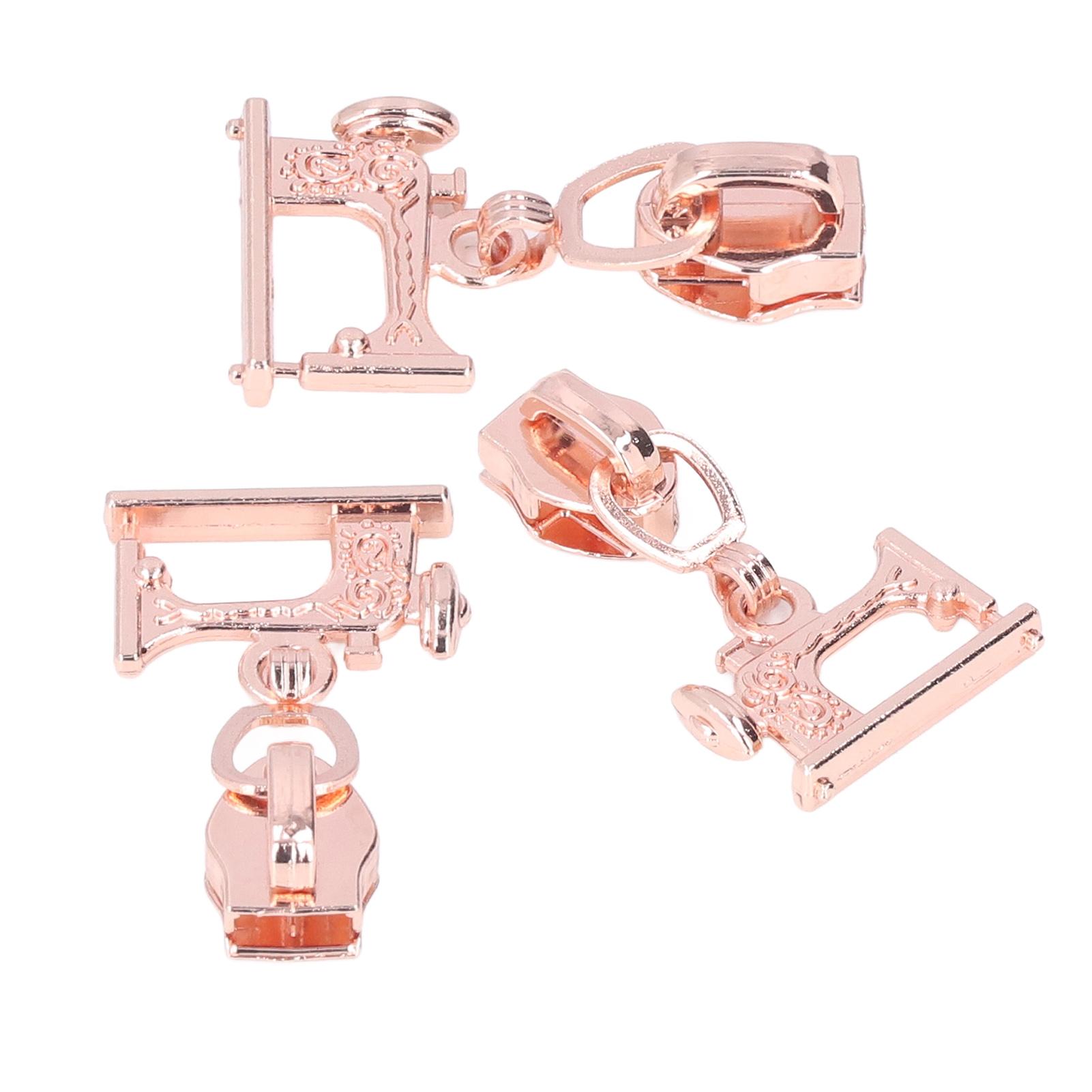 

10 шт. Пулер для молнии Металлические пулеры для молнии Швейная машина Куртка Поделки Сумки Багаж Головка молнии Rose Gold