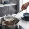 Large Kitchen Frying Spoon Stainless Steel Fine Mesh Skimmer, 100-Mesh Oil Strainer with Skimmer Long Handle, Ladle for Soup Foam Handle