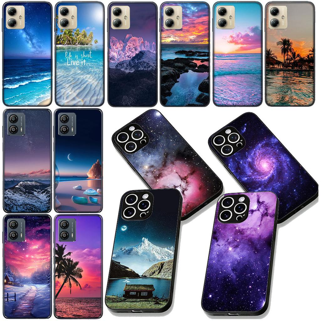 Universe Galaxy Mountain Sea Beach Travel Phone Case for Samsung Galaxy Note 20 9 10 S8 S10 Lite S9 Plus A54 A53 A21S S10E A17