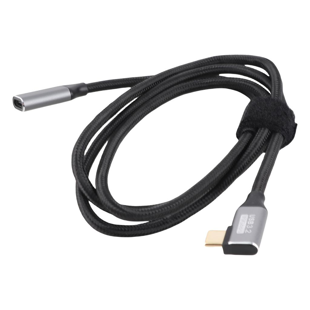 4K 100W PD 5A Right Angle Bend 90 Degree Gen 2 USB3.1 Type C Male To Female Extension Cord