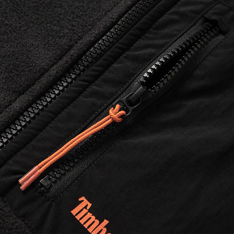 Timberland Ss24 Stand Collar Zipper Comfortable Simple Long Sleeve Jacket Men Jacket Black A5M7X001