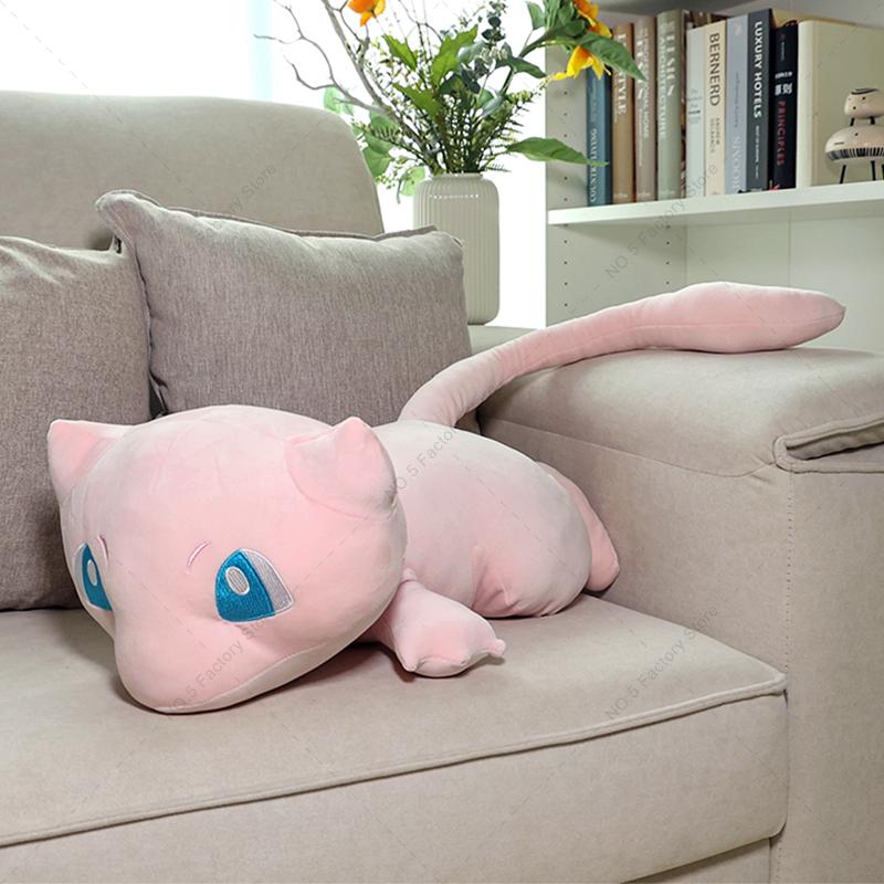 Pokemon Plush Big Shiny Mew Pillow Anime Figure Cute Mew Stuffed Toy Pocket Monster Peluche Doll for Children Xmas Gifts