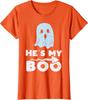 Hesshes My Boo Cute Matching Couple Halloween Tshirt Unisex Unisex Short Sleeve Spooky Season Tops Girlfriend Boyfriend Tshirts