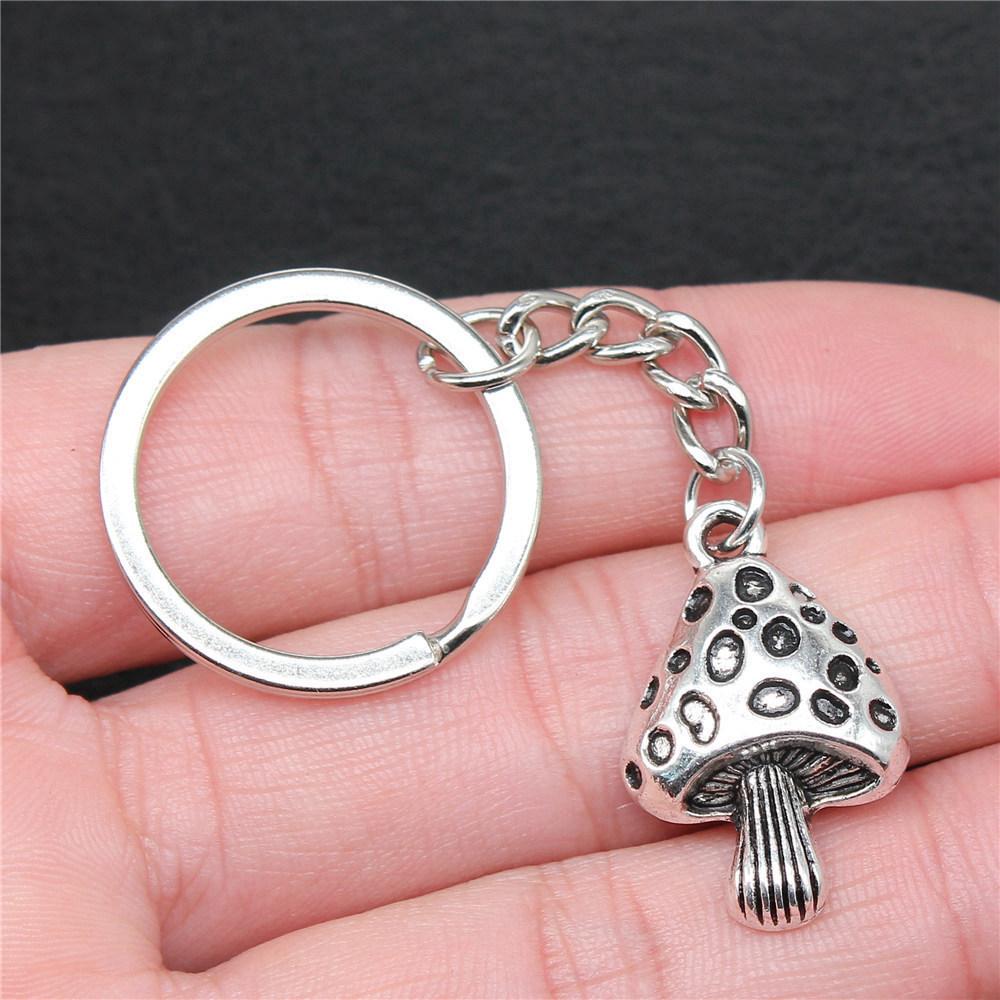 28mm Key Ring Mushroom Branch Leaf Kids' Jewelry Materials QY030