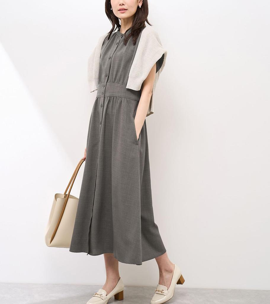 ROPE PICNIC French Dolman Charcoal Women's Dress, GDE15110, (06)