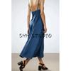 Spring and Summer New Women's Clothing French Simplicity Wind Long Denim Sling Straight Collar Midi Skirt Dress 8197082