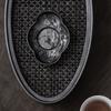 Antique Tin Cup Mat, Hand Hammered Metal Tea Saucer, Non-Slip Japanese Style Tea Tray Pad, Kung Fu Tea Accessories