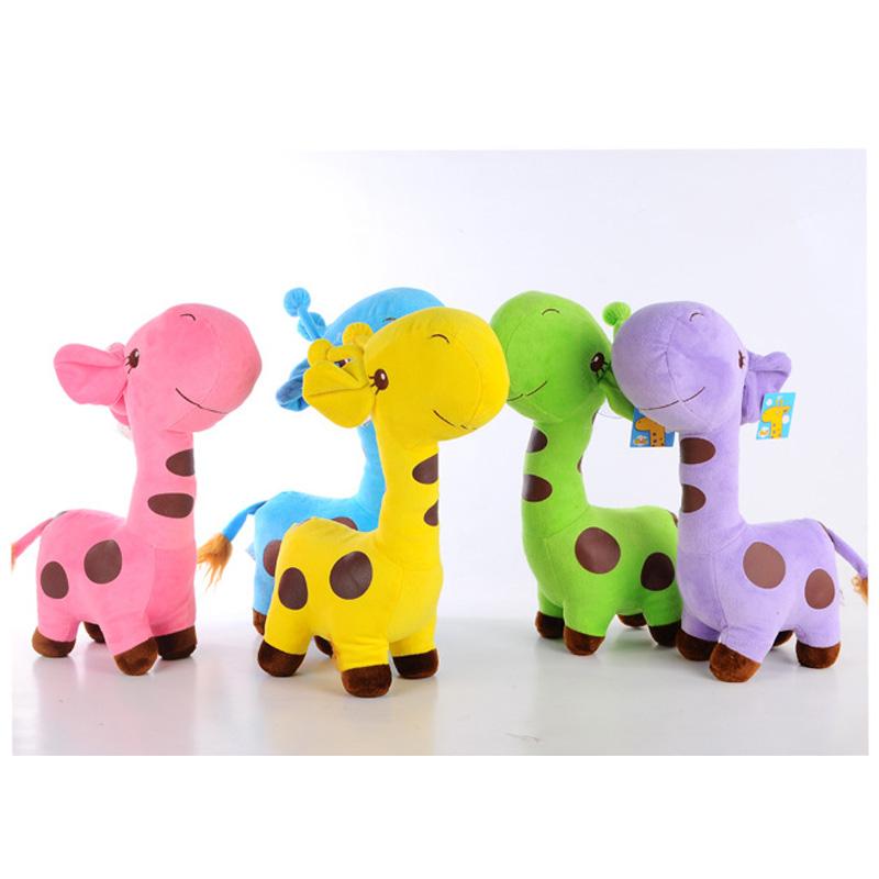 Cute giraffe doll plush toys for children's color plum giraffe doll kids gift