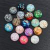 40 Stück 8mm 10mm 12mm Runde Eingebettete Metallfolie Flache Rückseite Harz Cabochons Kuppel DIY Ohrringe Schmuckherstellung Zubehör Fundstücke