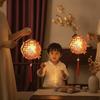 Craft Material Glowing Flower Lamp Paper Hollow Festival Nightlight Rabbit Lanterns  Temple Fair
