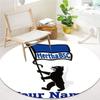 Hertha BSC Custom Name Round Area Rug,Carpet Rug for Living Room Bedroom Sofa Playroom Decor,Non-slip Floor Mat