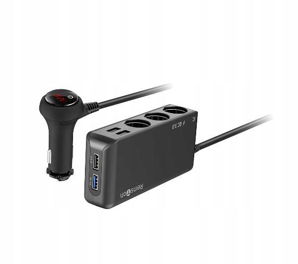 Rozdzielacz Gniazda Zapalniczki Reinston 12V / 24V Usb Qc 3.0 / 3X Usb 2.0