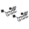 2pcs Car Hat Organizer Black Space Saving Stainless Steel Automotive Seat Back Cap Holder with 3 Hooks for Helmet