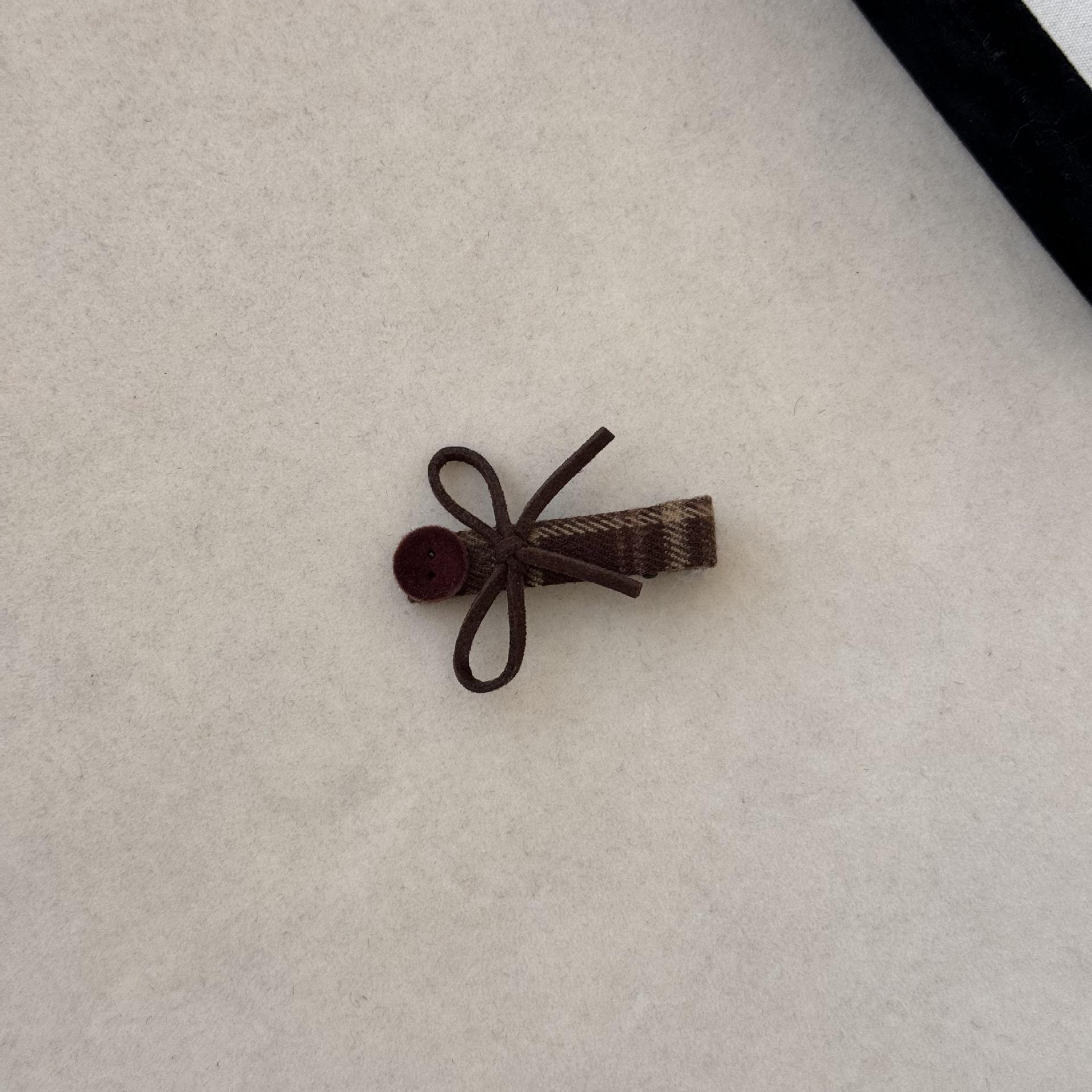 

Ретро ржаво-красный бант в британском стиле, лента, заколка для волос, повязка для волос, аксессуар для волос и аксессуар в виде резинки для волос для девочки 1#