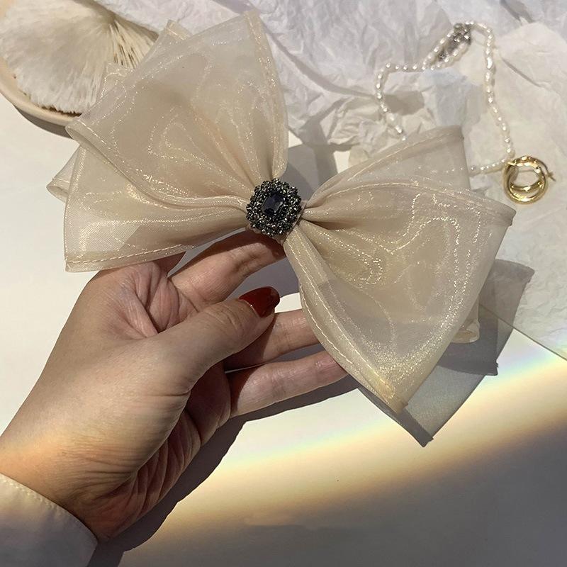 Eugen yarn bow hairpin 2025 Internet celebrity bangs clip headgear hair accessories girl edge clip top clip