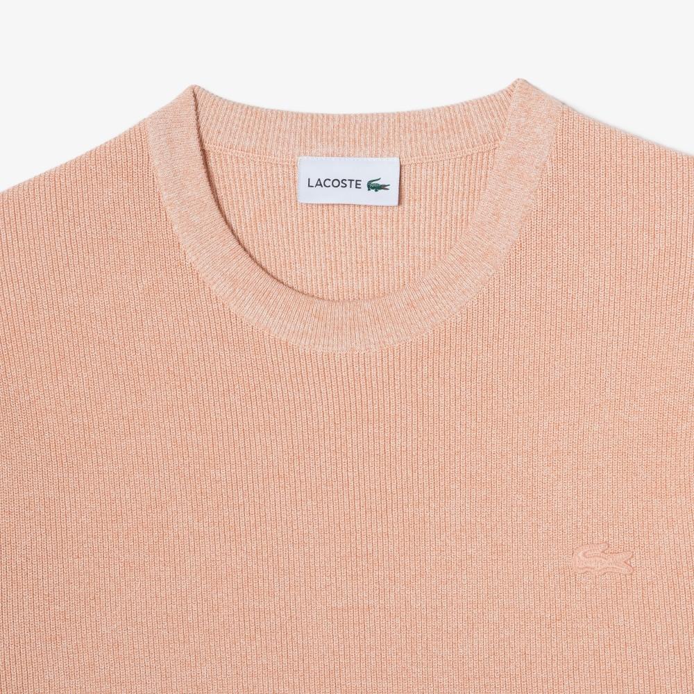 [lacoste] Men's Short-Sleeve Ribbed Crew Neck Pullover AH827E-56GIY0