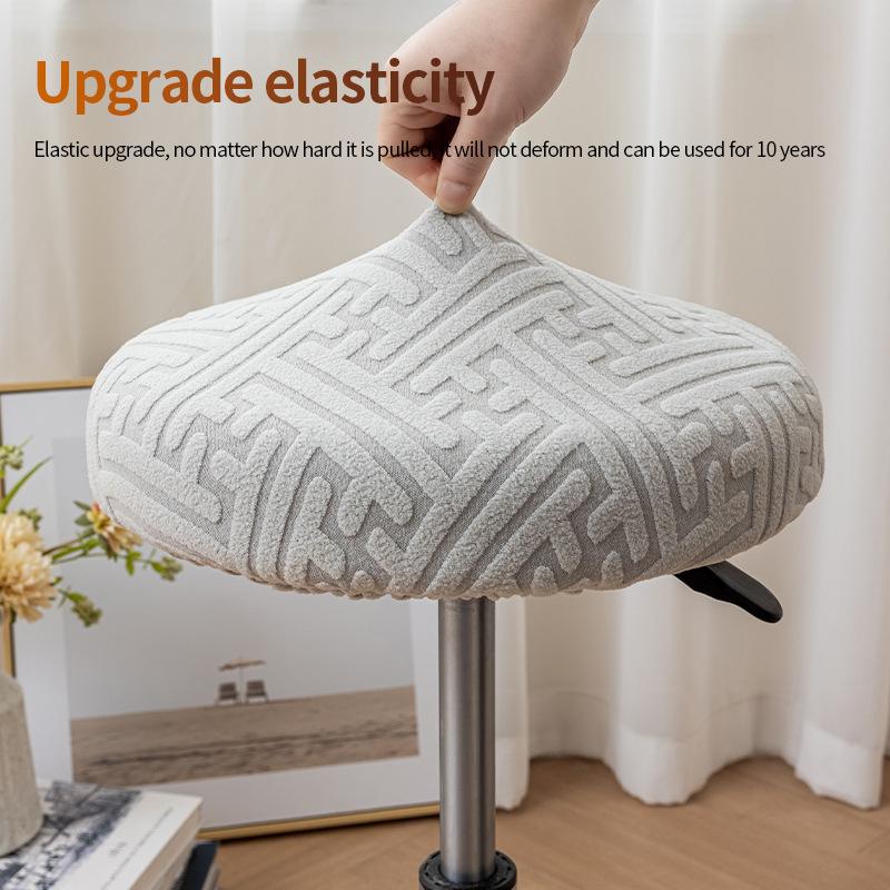 Round Stool Elastic Cushion Cover Dustproof Stain Resistant Stretch Chair Cover Fit 30-40cm Stool for Home Bar Party Use