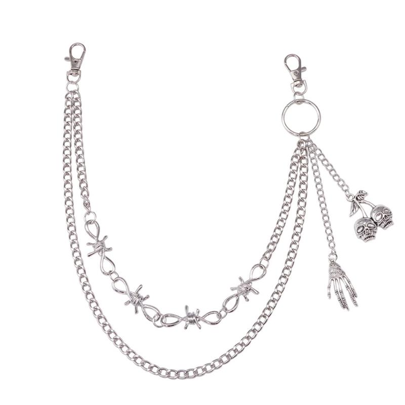 Long Metal Waist Chain Gothicism Waist Belt Punk Hook Trousers Pant Waist Link  for Various Clothing Styles 1