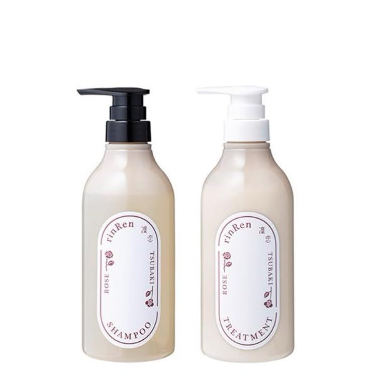 

Rinren Shampoo Treatment Set Rose & Camellia Renewal Silicone-free