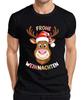 FROHE WEIHNACHTEN Rentier Weihnachtsmütze Lustig Kinder Geschenk Herren T-Shirt