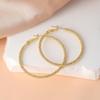 S925 Silver Needle Large Hoop Earrings for Women - Light Luxury Ear Studs, Niche Design, Exaggerated Square & Round Face Plain Hoops
