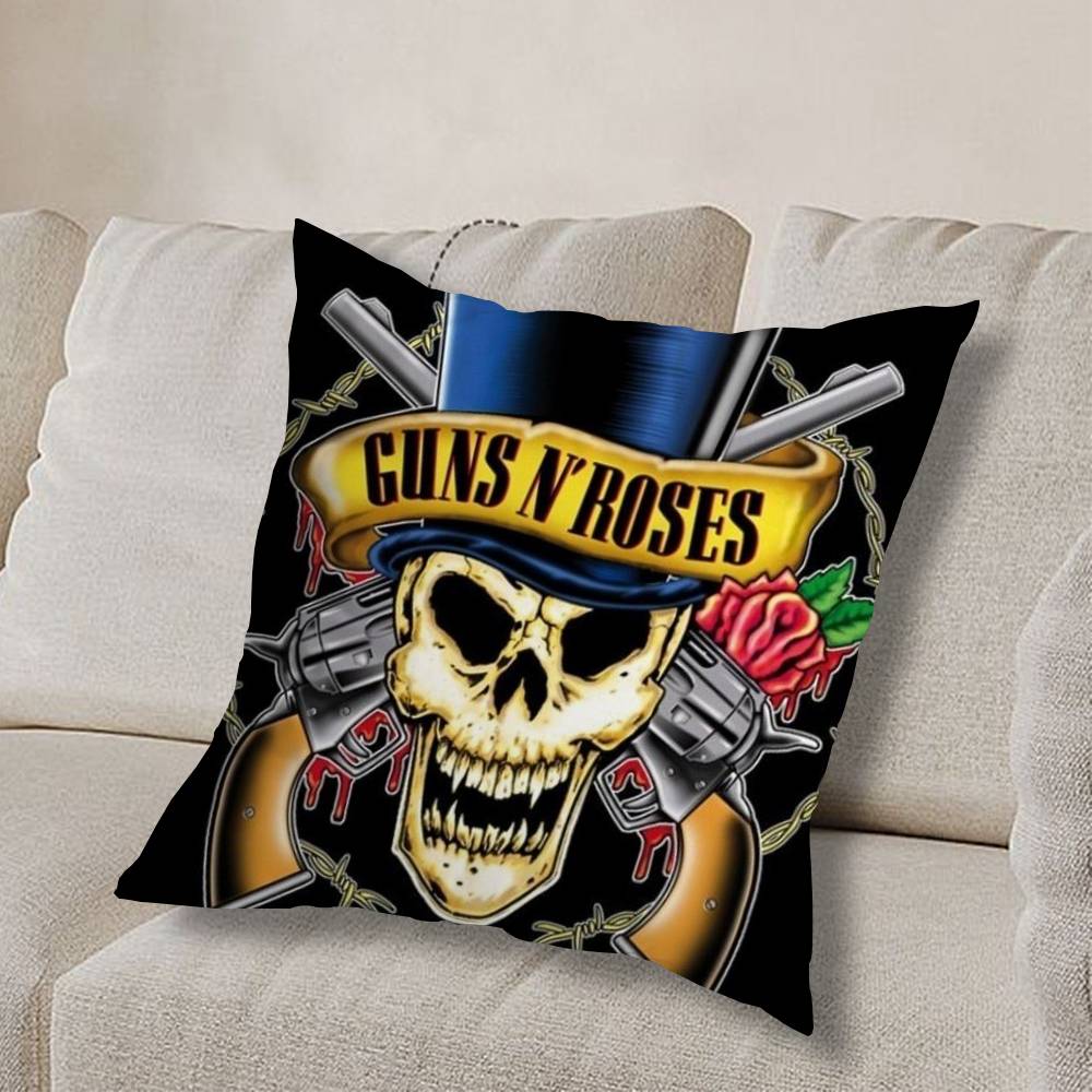 B-Band Guns N Roses Catchy Pillow Case Sofa Living Room Bedroom Headboard Backrest Cushion Square Cushion Nap Time